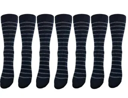 Bruno Barella Bruno Barella GOTS zertifizierte Biobaumwolle Socken schwarz gestreift in 7er Pack – Produktbild 1 von 1