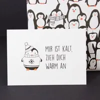 Bow & Hummingbird Bow & Hummingbird Postkarte "Mir ist kalt" – Produktbild 1 von 1