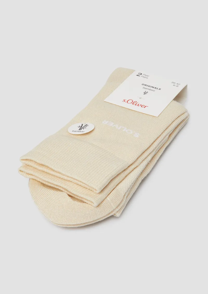 s.Oliver s.Oliver Bambus-Kurzsocken im 2er-Pack, Gelb, – Produktbild 4 von 4