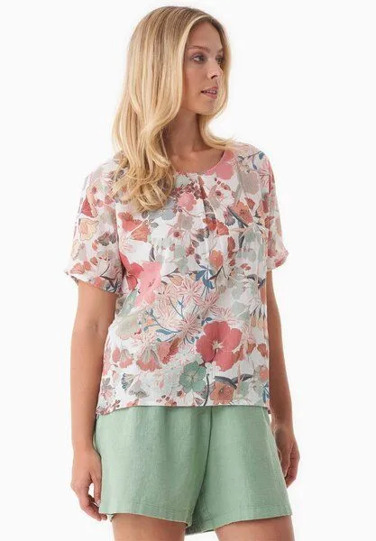 ORGANICATION ORGANICATION Bluse aus Bio-Baumwoll-Voile mit Blumenmuster, Flower garden, – Produktbild 3 von 4
