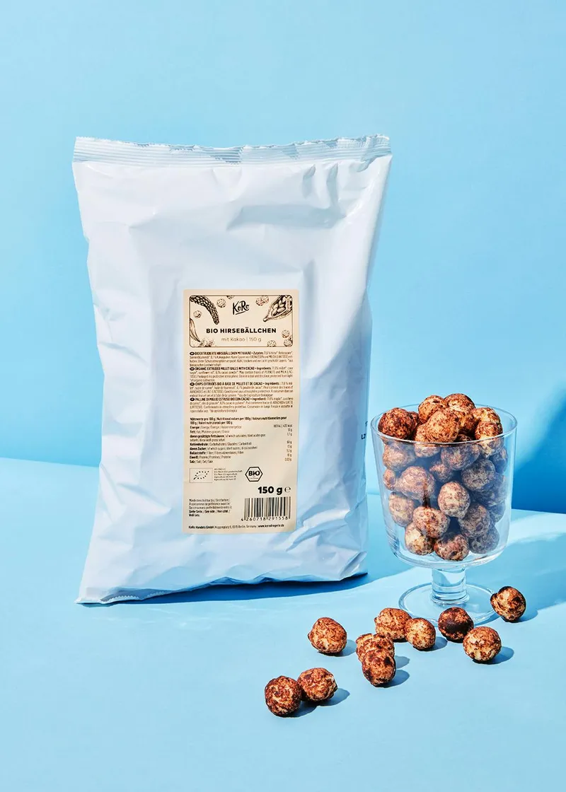 KoRo Bio Hirsebällchen mit Kakao 150 g – Produktbild 2 von 5