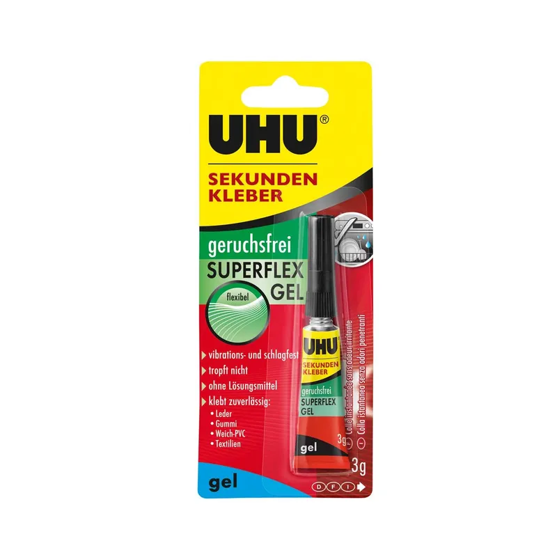 UHU UHU Sekundenkleber "SUPERFLEX" gel, 3 g – Produktbild 3 von 4