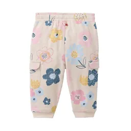 People Wear Organic People Wear Organic Cargo Sweat Hose, beige bedruckt, "Blumen", Bio-Baumwolle – Produktbild 1 von 1