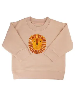 MelaDi Meladi Kinder Baby - Sweater aus Biobaumwolle - Löwe auf Creme Latte – Produktbild 1 von 1