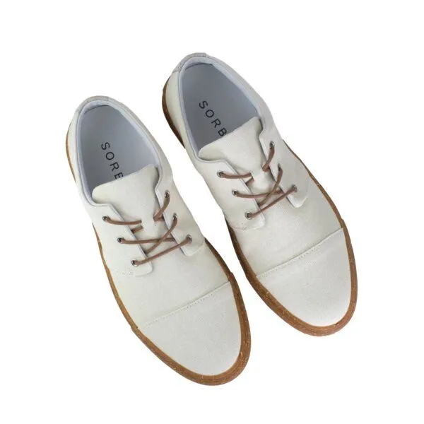 SORBAS SORBAS '58 recycelte Stoff-Sneaker, Weiss, – Produktbild 3 von 4