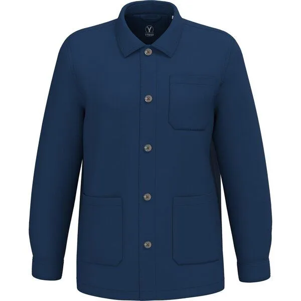 YTWOO YTWOO Basic Herren-Workerjacke aus nachhaltiger Baumwolle, Dark heather indigo, – Produktbild 1 von 3
