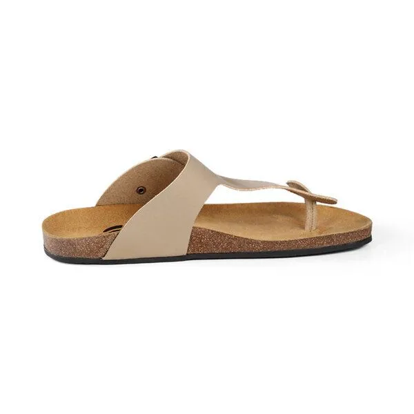 Fairticken Fairticken THULAR vegane "NoBuck" Unisex Zehentrenner Sandale, Beige, – Produktbild 3 von 4