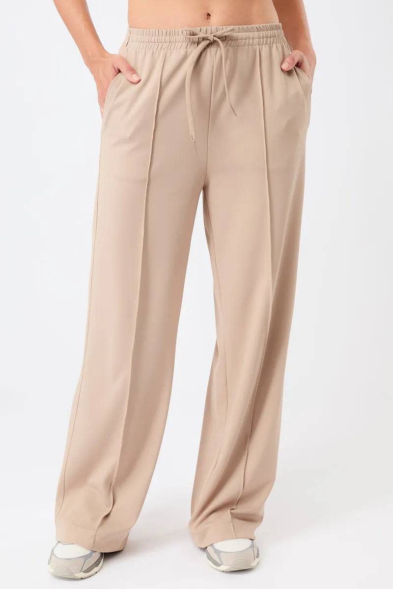 mandala MANDALA Damen vegan Hose Track Desert, Hellbraun, – Produktbild 1 von 2