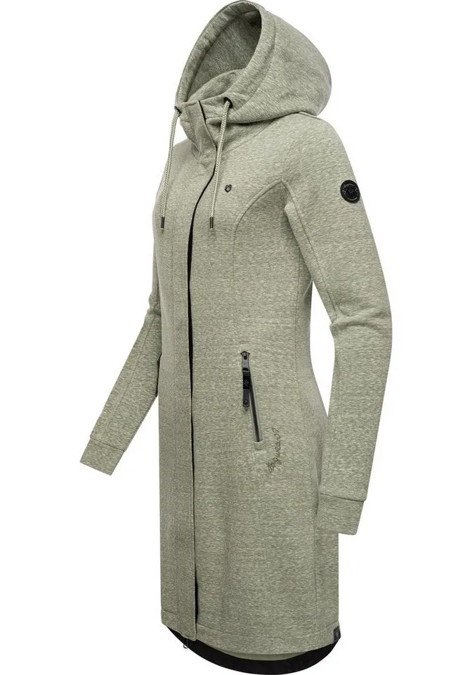 ragwear ragwear Kurzmantel Letti Long Übergangsjacke aus Fleece mit Kapuze, Grün, – Produktbild 2 von 3