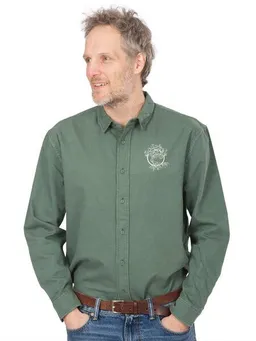 Life-Tree Life-Tree Hemd aus Biobaumwolle Fairwear für Herren "Olive" mit Brust-Logo in Green Bay – Produktbild 1 von 1