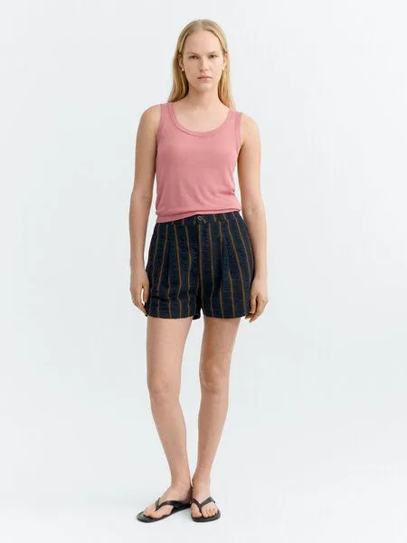 thinking mu thinking mu Damen Shorts - Nar Shorts Seersucker - aus Baumwolle, Portbau (blau), – Produktbild 2 von 3