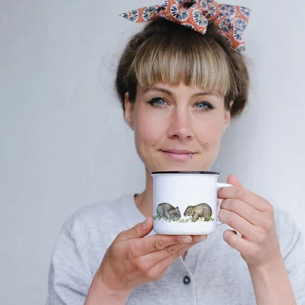 LIGARTI LIGARTI Keramiktasse – Wombats im Klee – Produktbild 4 von 4