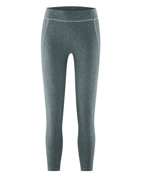 HempAge HempAge Yoga Leggins Jersey Hanf/Biobaumwolle, Titan (grau), – Produktbild 3 von 4