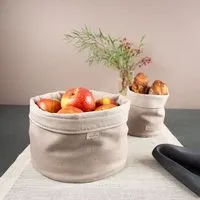nahtur-design nahtur-design Brotkorb, Obstkorb oder Utensilo aus Bioleinen, Sand (beige), – Produktbild 1 von 1