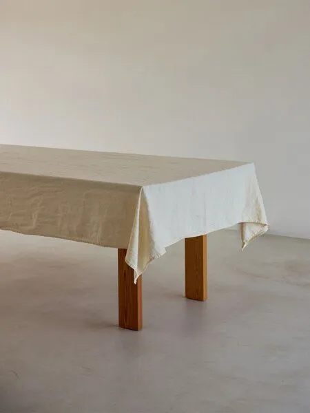 erlich textil Onomao x erlich textil Tischdecke aus Bio-Baumwolle, Leinen Mix, made in Europe, Natur, – Produktbild 1 von 4
