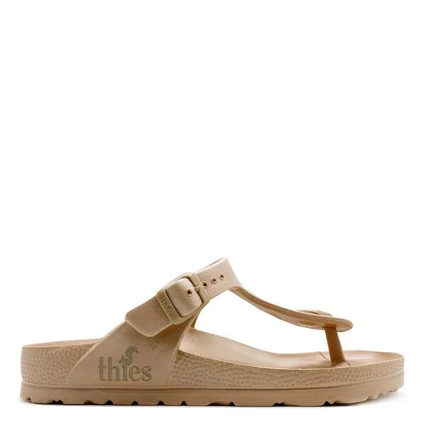 thies Vegane Ecofoam Zehentrenner Sandale von thies ® aus recyceltem EVA, Bronze, – Produktbild 1 von 4