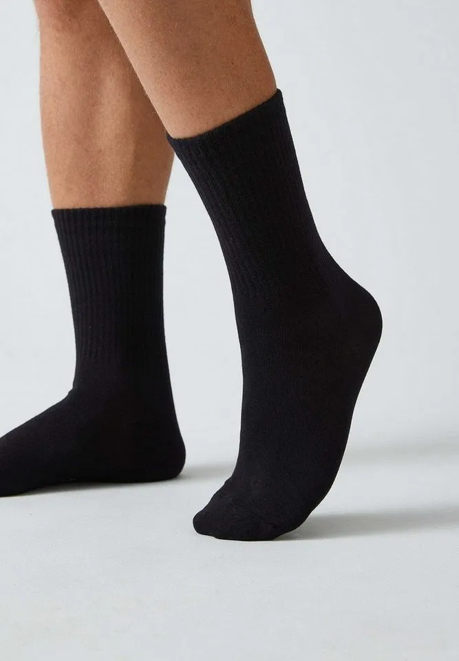 SNOCKS Tennissocken Cleane Sportsocken (4-Paar) aus Bio-Baumwolle, stylish für jedes Outfit, Schwarz, – Produktbild 3 von 5