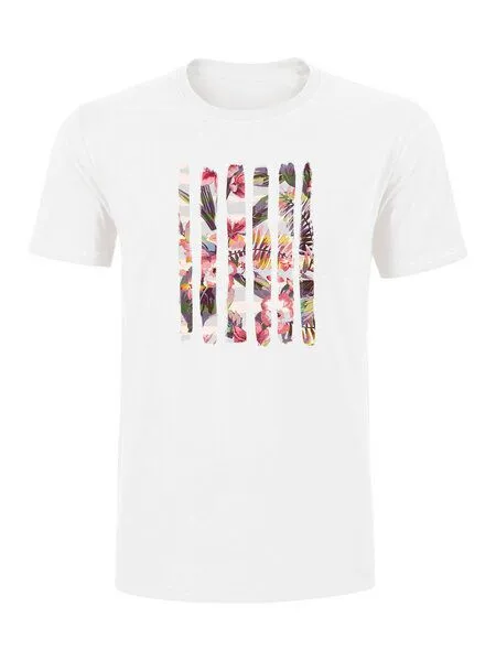 Human Family Human Family Herren Sommer T-Shirt Rolls "Floral" in weiß aus 100% Bio-Baumwolle – Produktbild 1 von 1