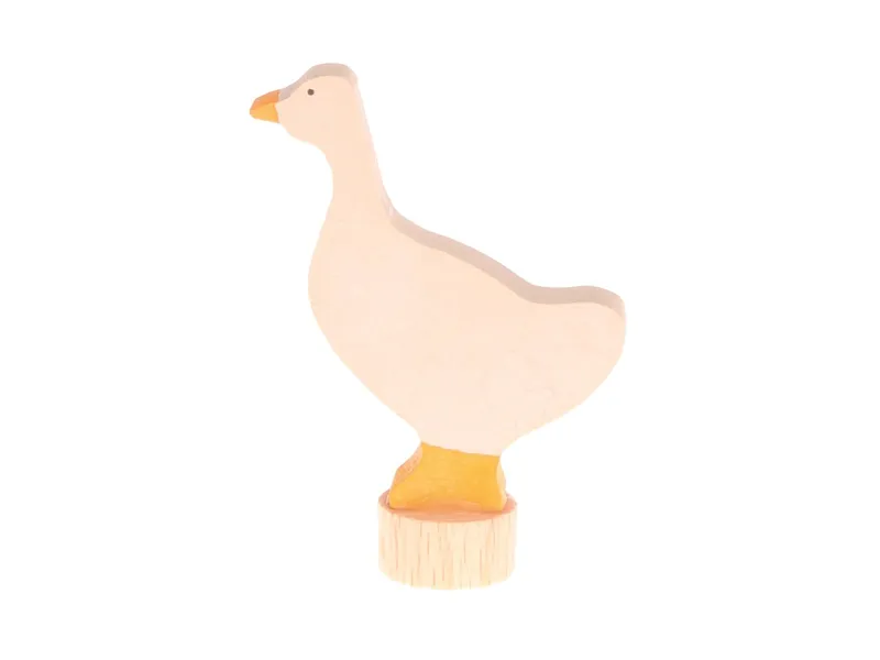 Grimms Grimms Gans Steckfigur aus Lindenholz, bunt lasiert Höhe 6,5 cm, Natur, mehrfarbig, – Produktbild 1 von 2