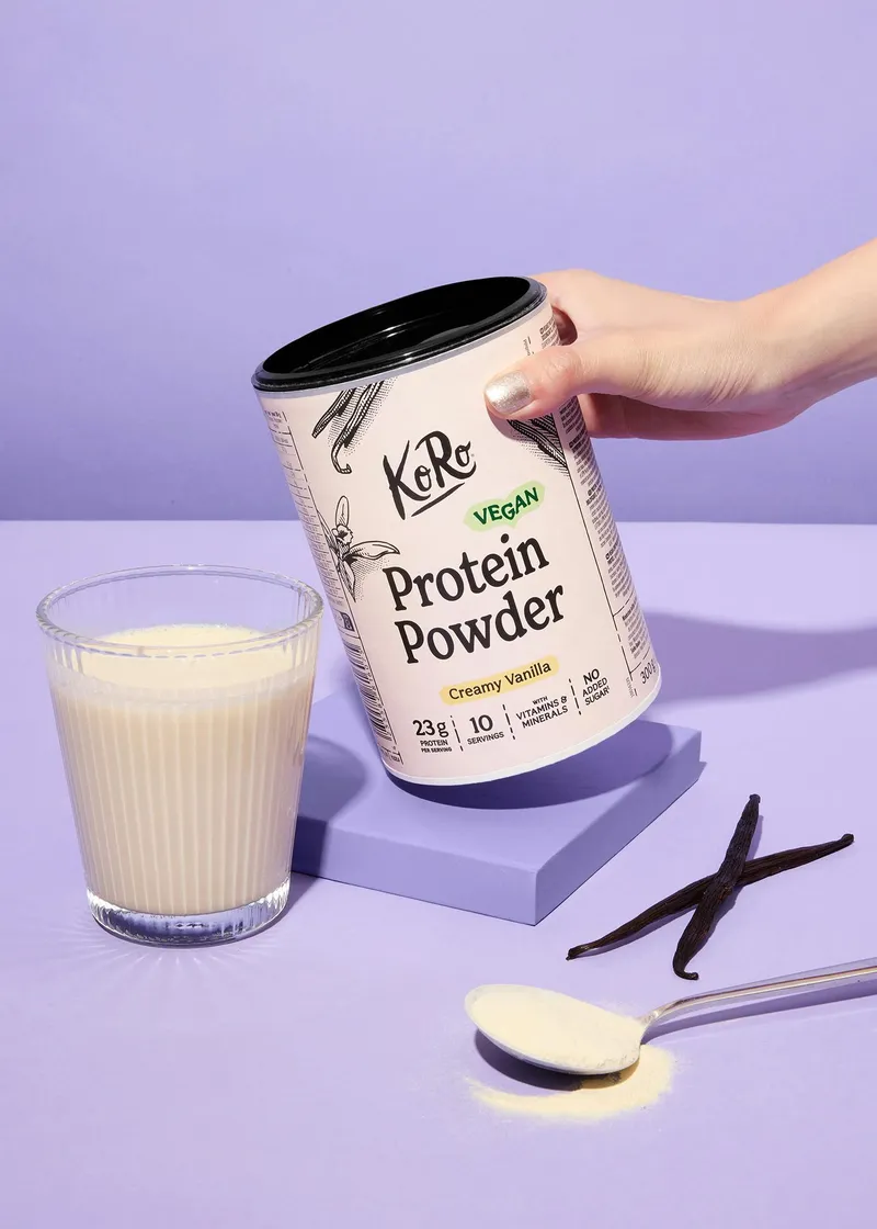 KoRo Vegan Protein Powder Creamy Vanilla 300 g – Produktbild 3 von 5