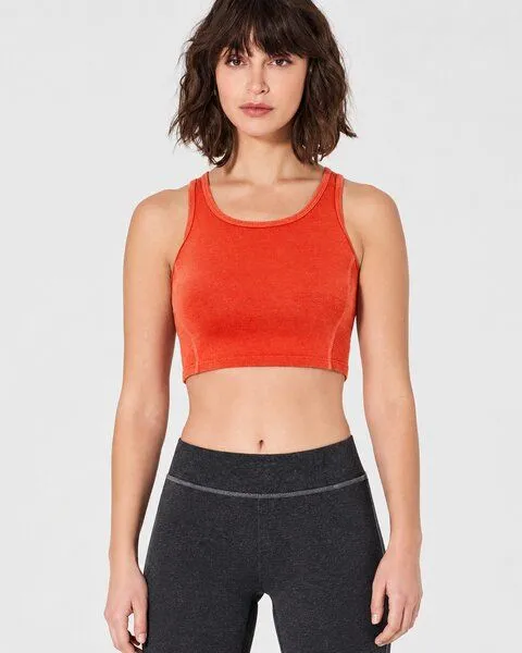 HempAge Hempage Damen Yoga Top Hanf/Bio-Baumwolle, Brick-182 orange, – Produktbild 1 von 4