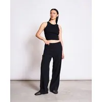 JAN N JUNE JAN N JUNE Weite Crinkle-Hose HAVA, Schwarz, – Produktbild 1 von 1