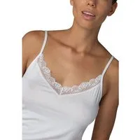 mey Mey Damen Spaghetti Top mit Spitze "Luise" aus Tencel, Weiss, – Produktbild 1 von 1