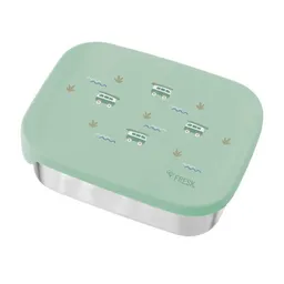 Fresk Lunchbox aus Edelstahl – 2 Fächer, Silikondeckel, 19 × 14,5 × 5 cm – Produktbild 1 von 1