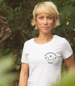 päfjes Marshmallow Gang - Brust Motiv - päfjes Fair Wear Frauen T-Shirt - White – Produktbild 1 von 1