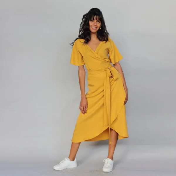 ManduTrap ManduTrap Tencel Wickelkleid Luma, Gelb, – Produktbild 4 von 4