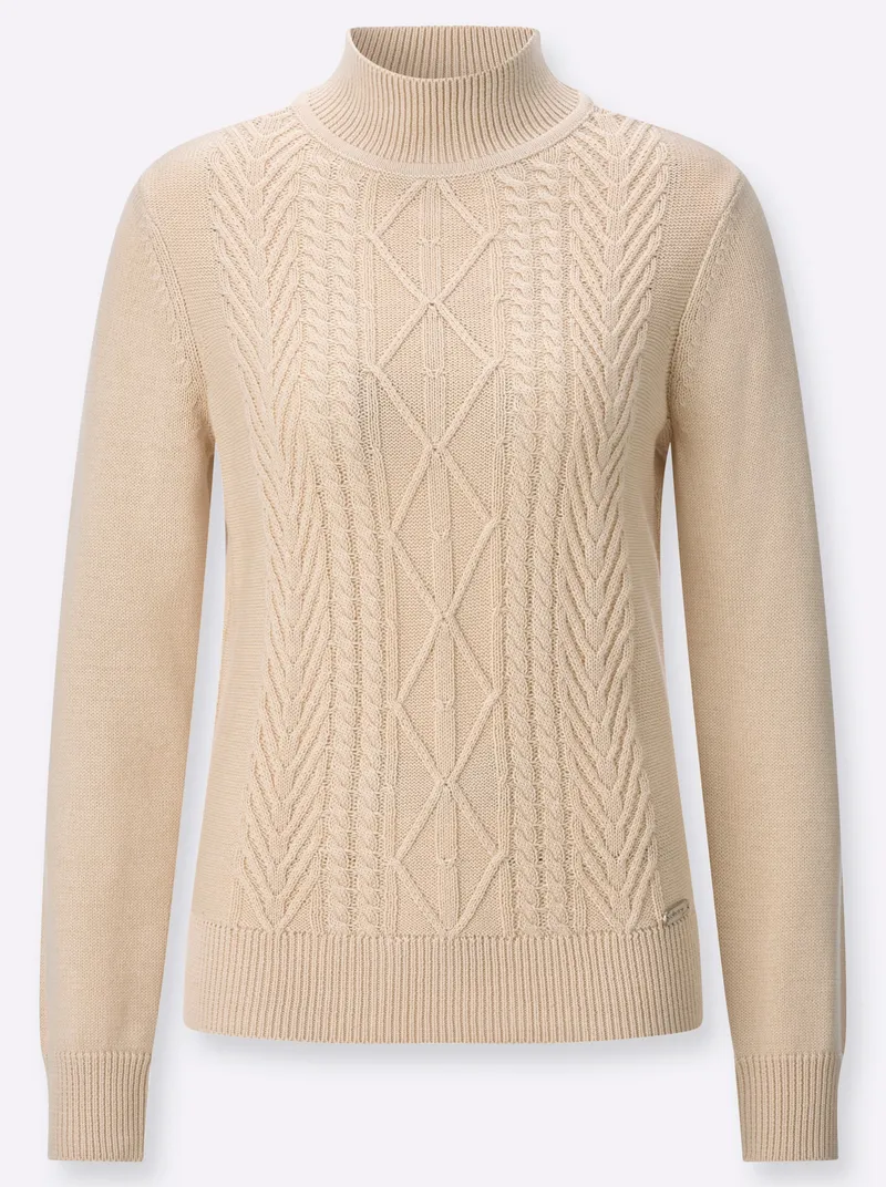 Witt Stehkragenpullover elfenbein, Elfenbein, – Produktbild 1 von 2