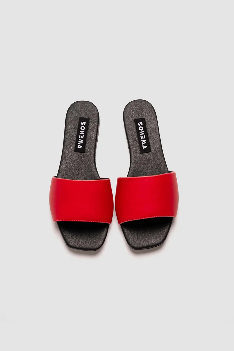 BOHEMA BOHEMA Damen vegan Rutschen Mellow Red, Rot, – Produktbild 1 von 2