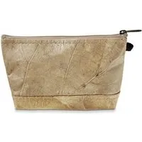 BELEAF BELEAF Veganer Kosmetikbeutel "BAG LEAF" aus Blattleder, Cashew beige, – Produktbild 1 von 1