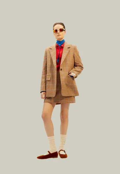 ARMEDANGELS ARMEDANGELS ZAALA PATTERN - Damen Webrock Regular Fit aus Bio-Baumwoll Mix, Dry bark, – Produktbild 4 von 4