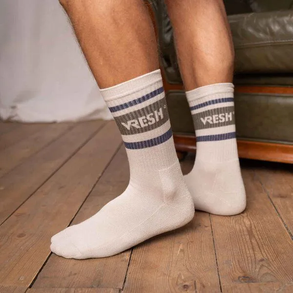 Vresh Clothing Vresh Clothing Varis - Socken aus Biobaumwoll-Mix, Olive/navy, – Produktbild 1 von 4