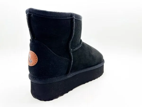 thies Stiefel aus Schaffell "thies 1856 ® Platform Sheep Boots", Black, – Produktbild 4 von 4
