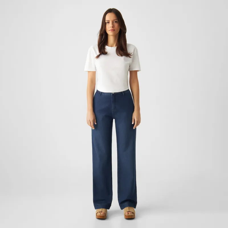 DAWN DAWN Chino-Hose Denim GLOW, Dark blue, – Produktbild 1 von 2