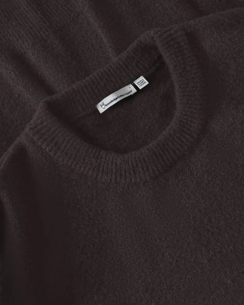 KnowledgeCotton Apparel KnowledgeCotton Apparel Herren vegan Pullover Soufflé Garn Chocolate Torte, Braun, – Produktbild 2 von 2