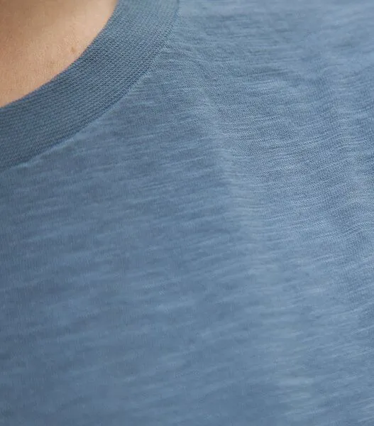 päfjes päfjes Felix Faultier - Fair gehandeltes Bio Männer T-Shirt - Slub Blue – Produktbild 4 von 4