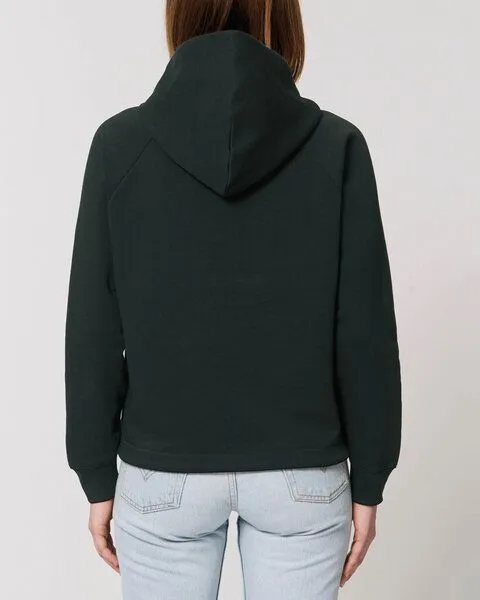 Human Family Human Family Kurzer Damen Hoodie "Invent - LIMITED", Schwarz, – Produktbild 4 von 4