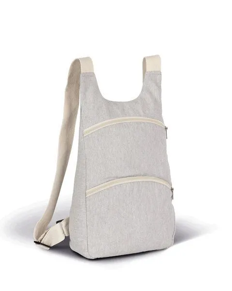 YTWOO YTWOO Recycelter Rucksack Tasche auf der Rückseite, Grau/beige, – Produktbild 2 von 4