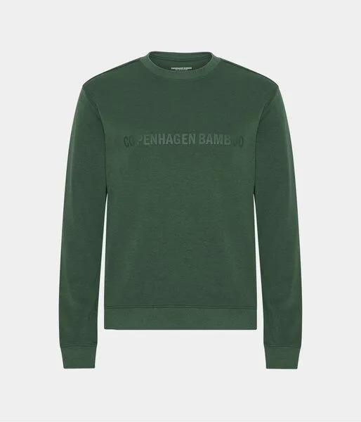 Copenhagen Bamboo Grünes Sweatshirt aus Bambus mit Logo – Produktbild 1 von 4