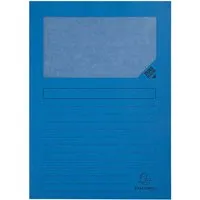 Exacompta 4 x 100 Exacompta Fenstermappen "Forever", 130 g/m², DIN A4, intensivblau – Produktbild 1 von 1