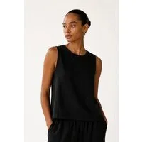 Movesgood Movesgood Boxy Tencel-Leinen-Tank Top Modell: Nory, Black, – Produktbild 1 von 2