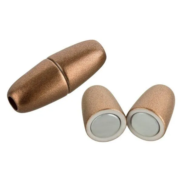 Kork-Deko Kork-Deko Magnetverschluss für Armbänder | Bronze | rund | für 3 mm Armbänder – Produktbild 1 von 2