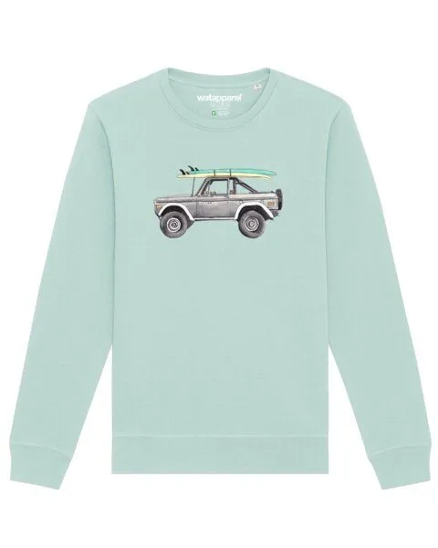 watapparel watapparel Sweatshirt Unisex Surf Pickup, Caribbean blue, – Produktbild 1 von 4