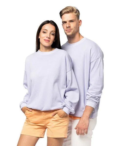 YTWOO YTWOO Unisex Oversized French Terry Sweatshirt aus 100% Bio-Baumwolle - Made in Portugal, Schwarz, – Produktbild 2 von 4