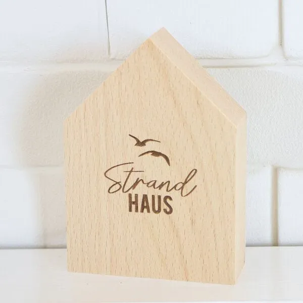 Bow & Hummingbird Bow & Hummingbird Großes Deko-Holzhäuschen Strandhaus – Produktbild 1 von 4