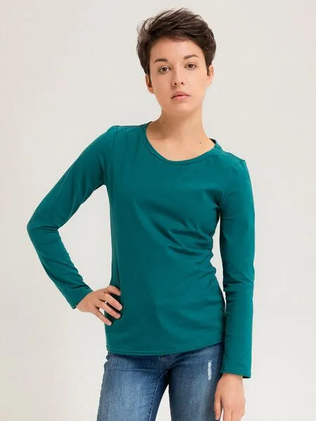 Frija Omina Frija Omina Bio Longsleeve "Ubu", Smaragd (grün), – Produktbild 2 von 2