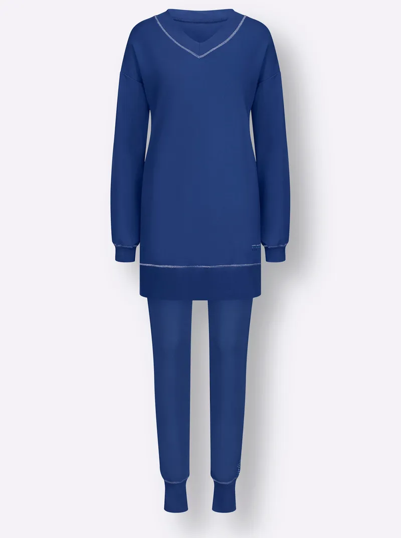 feel good Hausanzug royalblau, Royalblau, – Produktbild 1 von 2